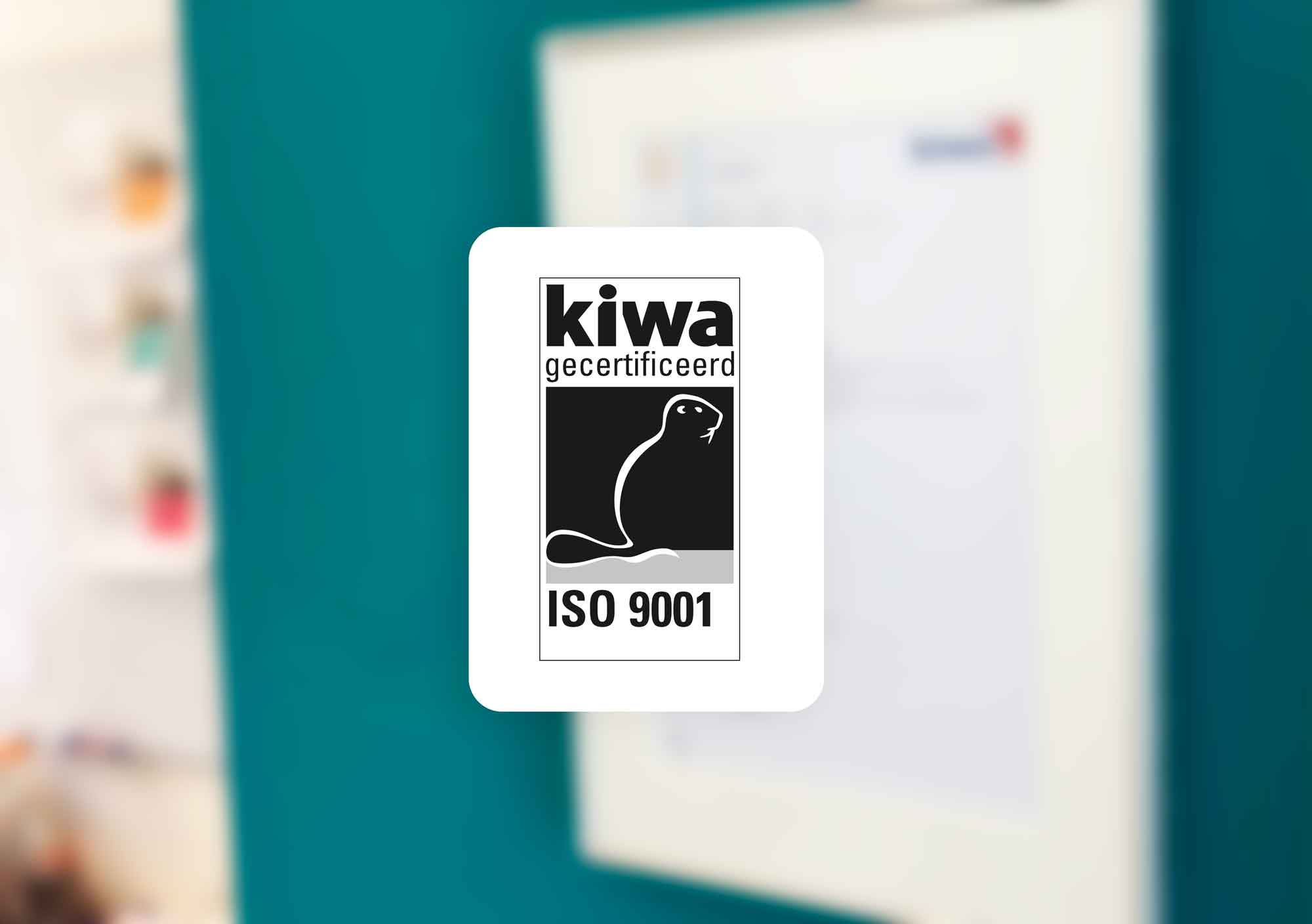 Logo ISO 9001 kiwa certificaat