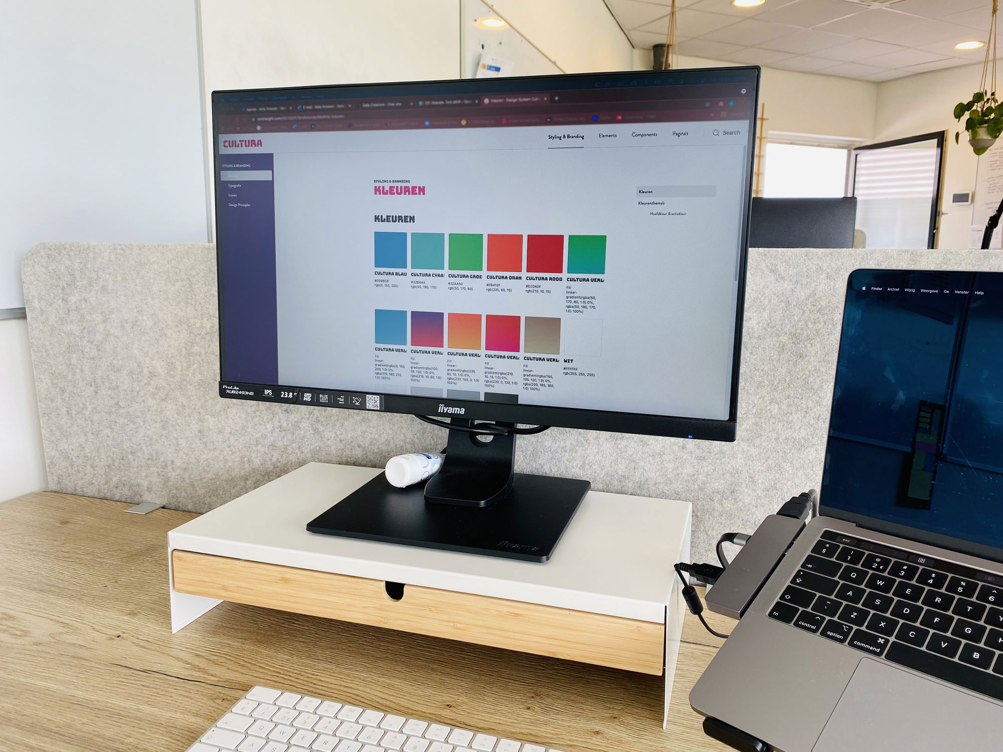 Beeldscherm met design system